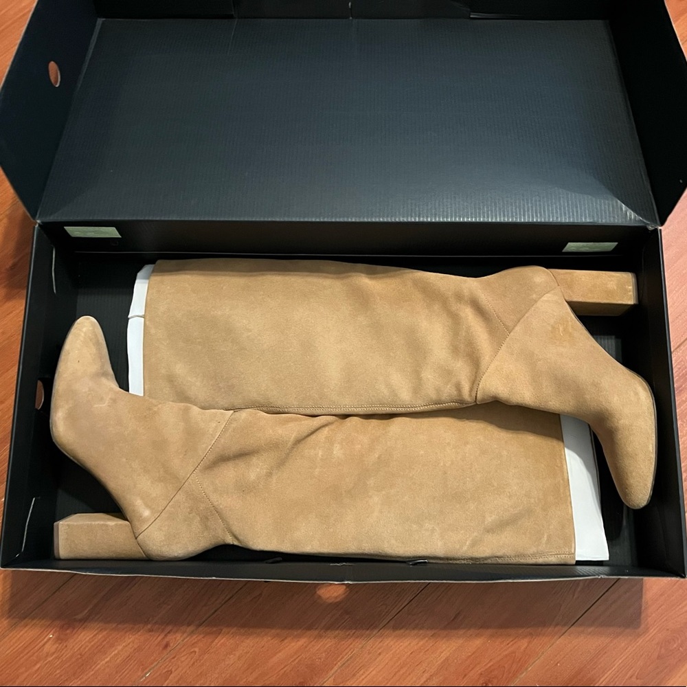 Suede Knee High Boots - Banana Republic